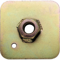 PLACA POSTERIOR 65MMX65MM X3MM 7/16" UNF, TUERCA SOLDADA CON ROSCA 40MM