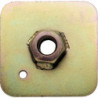 BACK PLATE 65MMX65MM X3MM 7/16&quot UNF, WELDED NUT WITH 40MM THREAD