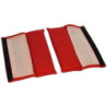 ALMOHADILLAS SABELT IGNIFUGA 3" VELCRO ROJAS