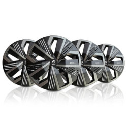 TAPACUBOS NAGOYA BICOLOR 15" NOIR / GRIS 4PCS CS1