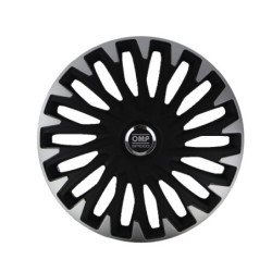 Tapacubos OMP SPEED negro/plata 14 pulgadas x4 | OCC Sport