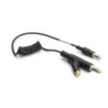 ADAPTADOR CABLEADO CRUZADO - MACHO 4 PINES STD+RCA : MACHO 4 PINES STD - L_15CM - CABLE ENROLLADO