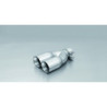 REMUS 2X76MM CHROME STRAIGHT CUT EXHAUST TIPS