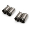SET DE 4 COLAS REMUS DE 98MM CROMO CON INSERCION DE CARBONO