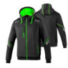 SUDADERA CON CAPUCHA Y CREMALLERA COLORADO DK/FGN 4XL