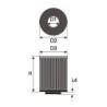 FILTRO UNIVERSAL GF BKA114