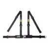 OMP ROAD HARNESS 4 POINTS 2” BLACK CARABINER FIXING
