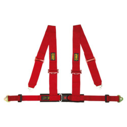 ARNÉS ECE 4 PUNTOS - RACING 4M ROJO