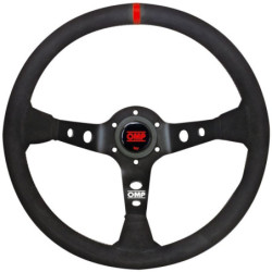 VOLANTE CÓRCEGA - ANTE NEGRO / ROJO