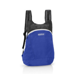 MOCHILA DE VIAJE PLEGABLE AZUL/NEGRO
