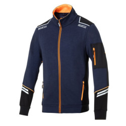 SPARCO JACKET WITH TECH ZIPPER SIZE XS NAVY BLUE/ORANGE