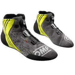 OMP KART KS-X FIA SHOES 8877-2022 BLACK/GREY/FLUO YELLOW SIZE 45