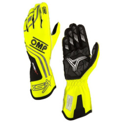 OMP KART KS-X FIA GLOVES 8877-2022 FLUO YELLOW SIZE M