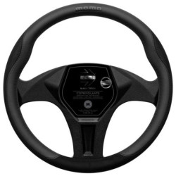 MOMO COMFORT MICROFIBER STEERING WHEEL COVER BLACK EDITION M 38-39CM