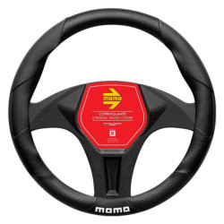 FUNDA VOLANTE MOMO 016 TUNING MATT CARB.-BLACK PU_S 36,5CM-37,9CM