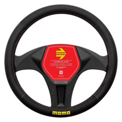 FUNDA VOLANTE MOMO EASY BLACK-RED PU S 36,5CM-37,9CM