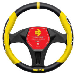 FUNDA VOLANTE MOMO FUN BLACK-YELLOW M