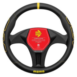 FUNDA VOLANTE MOMO PROFILE BLACK-YELLOW M
