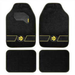 SET ALFOMBRAS  FUN BLK-YEL. 4 pcs