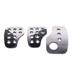 SET 3 PEDALES RACING PLATA