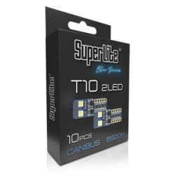 PACK D'AMPOULES DE POSITION 2 LED 10 PCS T10 CANBUS