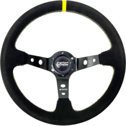 Volante desplazado piel vuelta brazos negros | OCC Sport