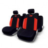 Juego de fundas asientos coche universales OMP negro/rojo