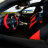 Juego de fundas asientos coche universales OMP negro/rojo