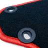 CUSTOM CARPET OCC DESIGN HONDA JAZZ (2001-2008) 5 PIECES RED