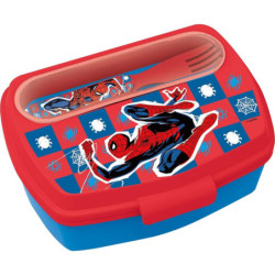 DIVERTIDA SANDWICHERA CON CUBIERTOS SPIDERMAN