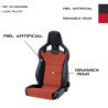 RECARO CROSS SPORTSTER CS AIRBAG HEATING SEATS, ARTIFICIAL LEATHER, BLACK/DINAMICA, PILOT RED