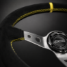Volante desplazado piel vuelta brazos plata | OCC Sport