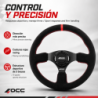 Volante plano piel vuelta brazos negros | OCC Sport