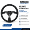 Flat steering wheel suede silk-screen printed with black arms