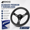 Semi-displaced steering wheel nappa leather with black arms