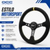 Volante desplazado piel vuelta brazos negros | OCC Sport