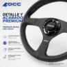 Volante plano piel de nappa brazos negros | OCC Sport