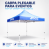 CARPA RACING 3X3M ACERO INOX AZUL