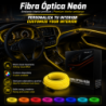 TIRA DE ALAMBRE EL DE NEÓN DE FIBRA ÓPTICA COLOR AMARILLO