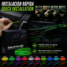 TIRA DE ALAMBRE EL DE NEÓN DE FIBRA ÓPTICA COLOR VERDE