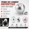 Pomo palanca de cambios aluminio color plata | OCC Sport