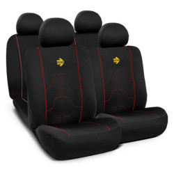 Cubre asientos MOMO set 11 piezas negro y rojo | OCC Sport