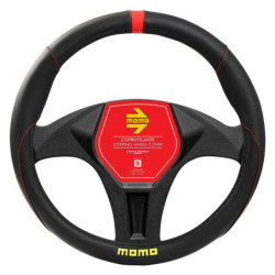Funda volante MOMO Elegant negro/rojo | OCC Sport