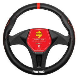 Funda volante MOMO Supergrip negro/rojo | OCC Sport