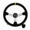 Volante desplazado piel vuelta brazos plata | OCC Sport