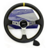 Volante desplazado piel artificial brazos plata | OCC Sport