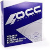 Offset steering wheel leatherette silver arms | OCC Sport
