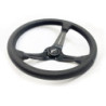 Volante desplazado piel perforada brazos negros | OCC Sport