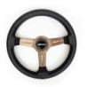 Volante plano piel perforada brazos bronce | OCC Sport