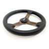 Volante plano piel perforada brazos bronce | OCC Sport